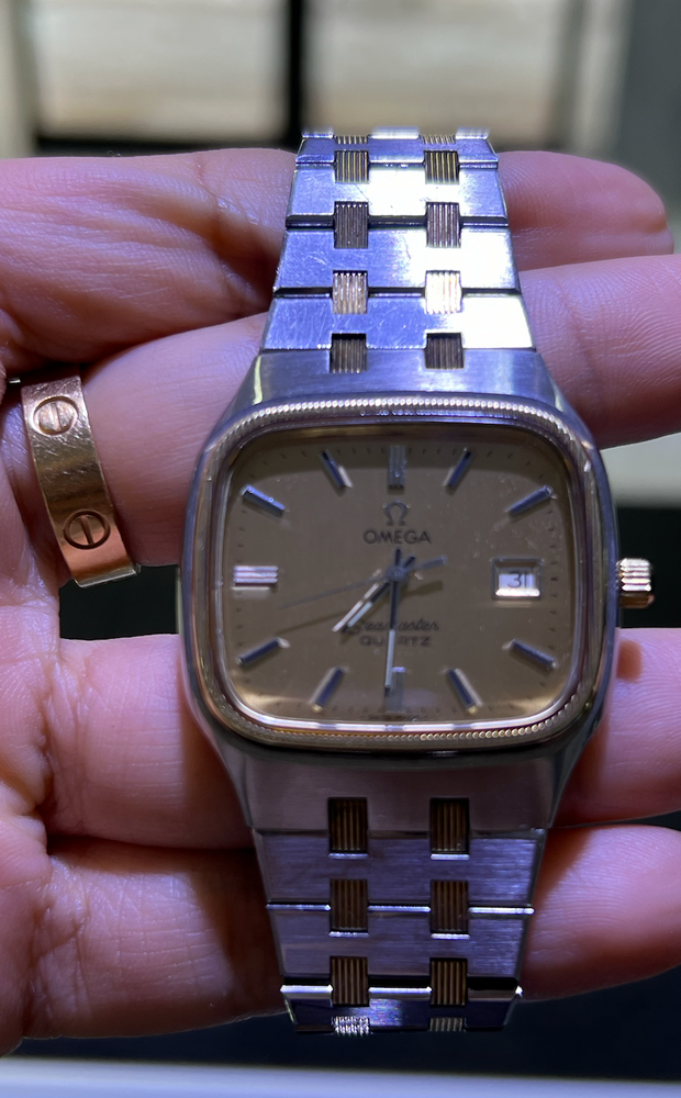 Vintage Omega Seamaster Quartz TV Dial Two-Tone Gold/Steel - Ref