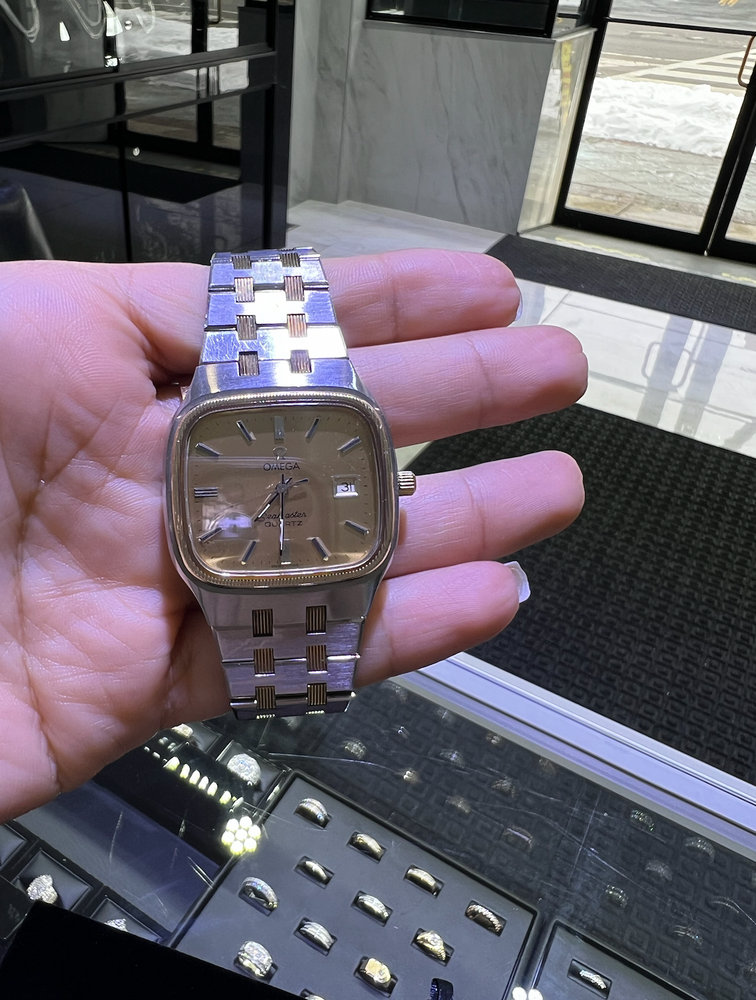 Vintage Omega Seamaster Quartz TV Dial Two-Tone Gold/Steel - Ref