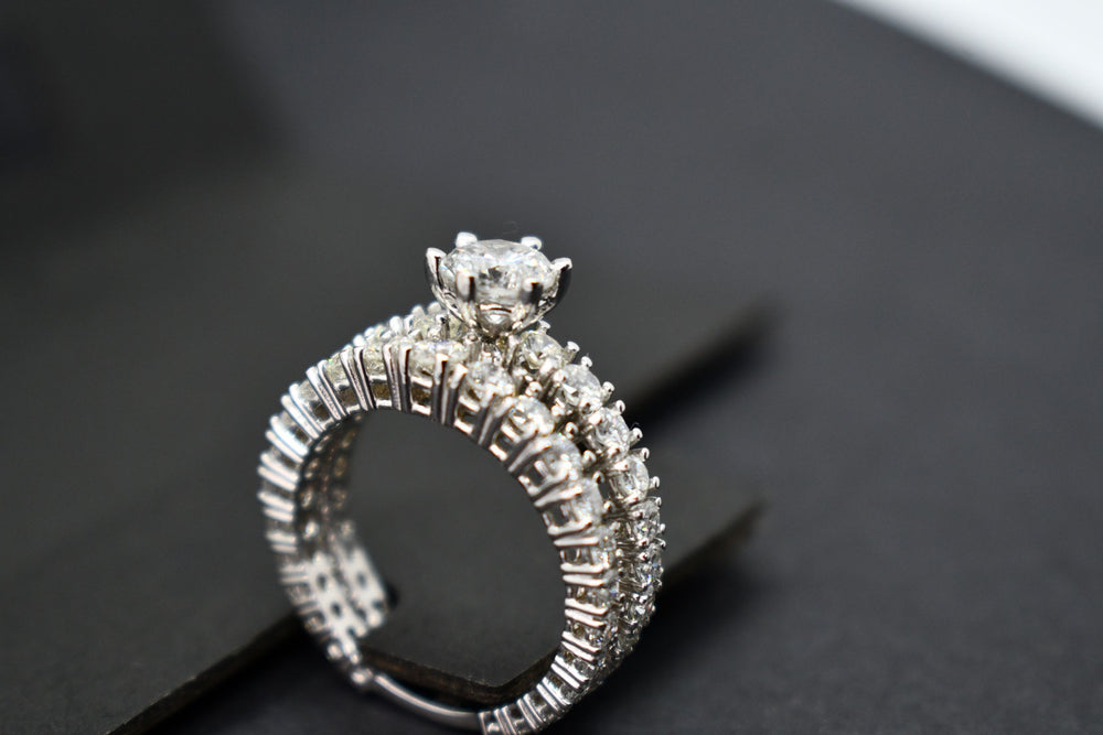 
                  
                    Engagement ring set- Eternity Band style
                  
                