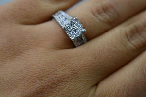 
                  
                    Cluster Flower set engagement ring - Diamonds all around
                  
                