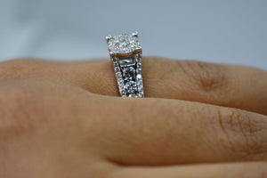 
                  
                    Cluster Flower set engagement ring - Diamonds all around
                  
                