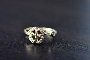 
                  
                    Flower Fancy ring - Cubic zirconia stones Fashion Jewelery
                  
                