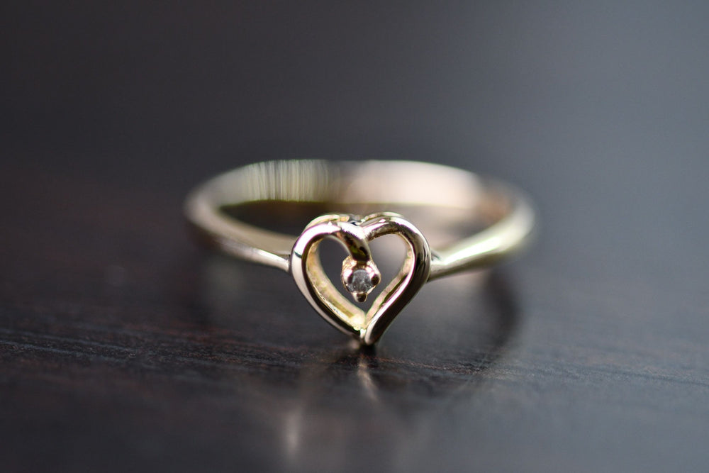 
                  
                    Heart Shape ring - with one center diamond stone
                  
                