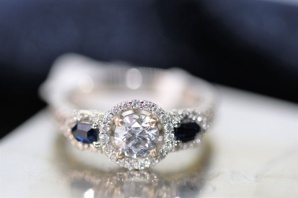 Sapphire and diamond - High end rings