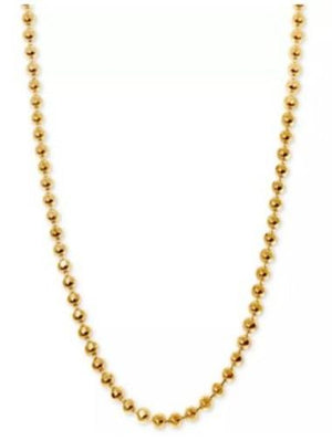 Gold Beaded Chain Necklace | Fine Jewelry | 14k Yellow Gold