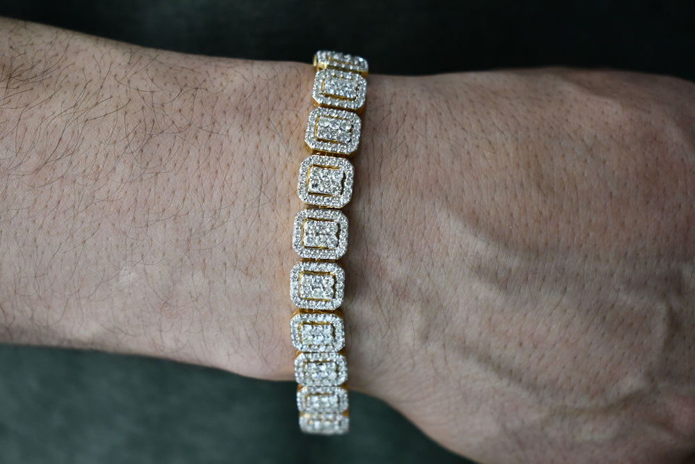 Real Diamonds Round Single Line Diamond Tennis Unisex Bracelet In 14k  Yellow Gold, Weight: 8.50 Gms at Rs 90000/piece in Jaipur