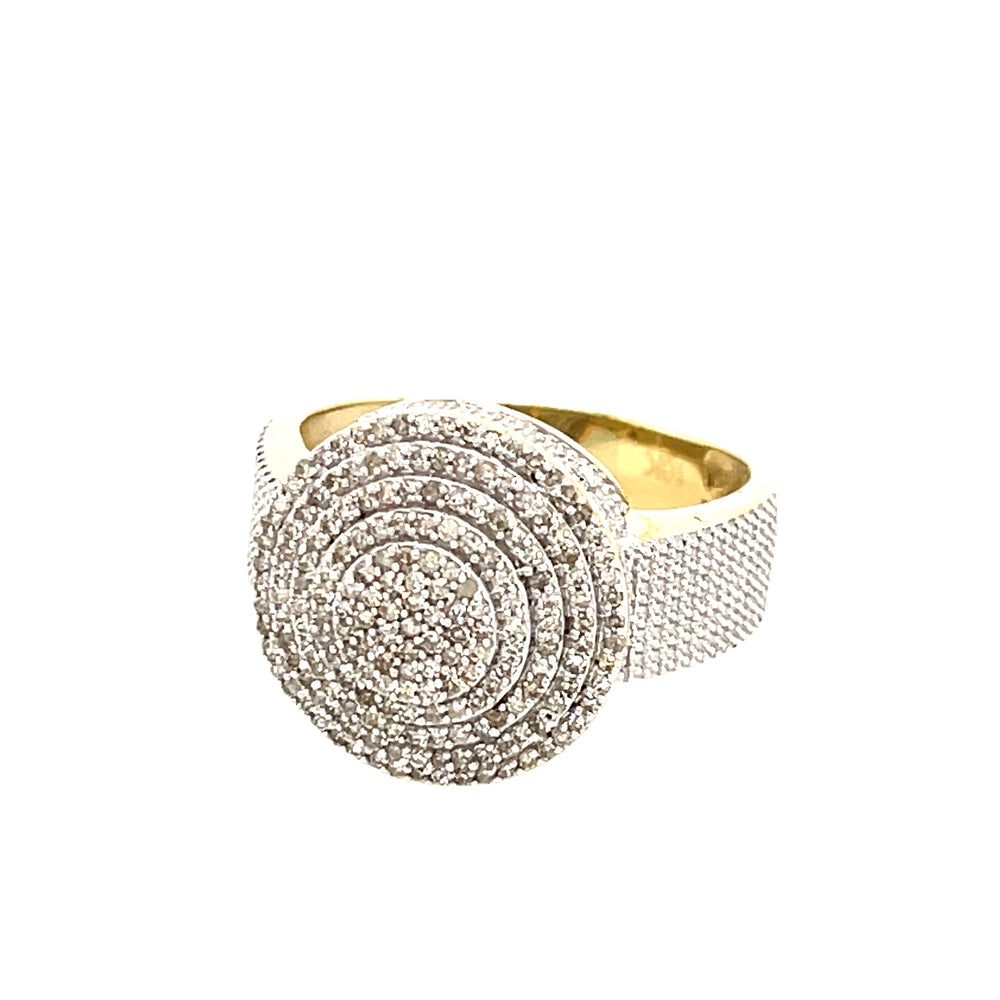Gold and diamond pinky ring