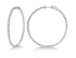 Round Hoop earrings diamonds all around Earrings Touch of Gold Jewelers Philly 