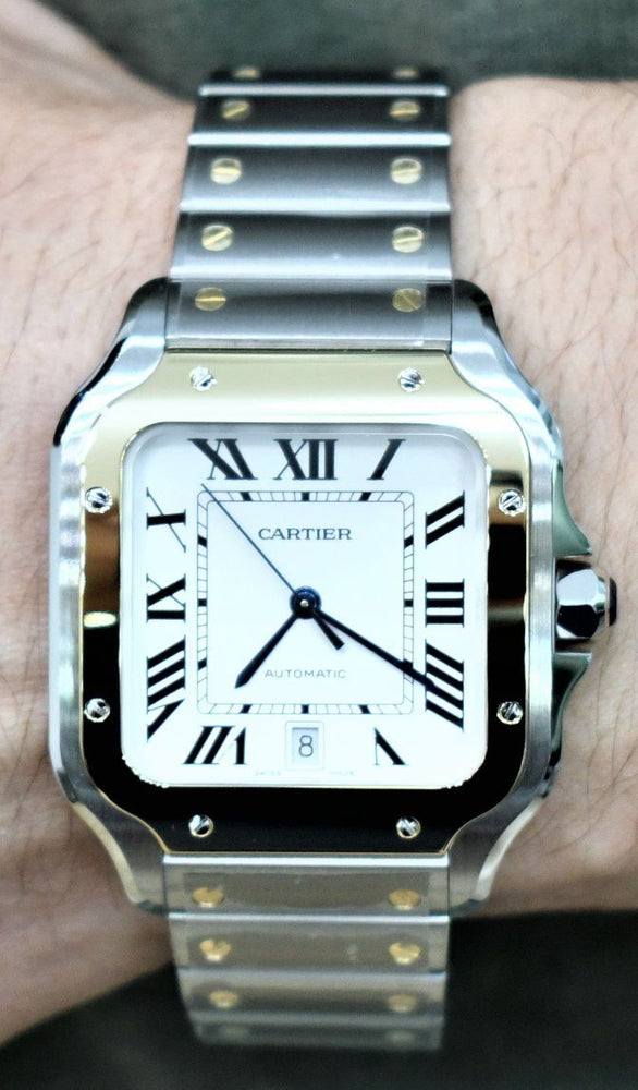 
                  
                    Santos De Cartier Watch Large Model Watches Touch of Gold Jewelers Philly 
                  
                